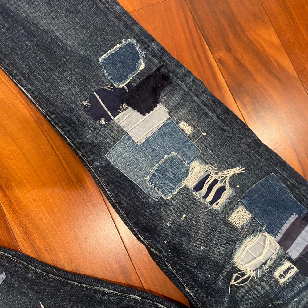 RALPH LAUREN RUGBY PATCHWORK JEANS. - Picture 6 of 13